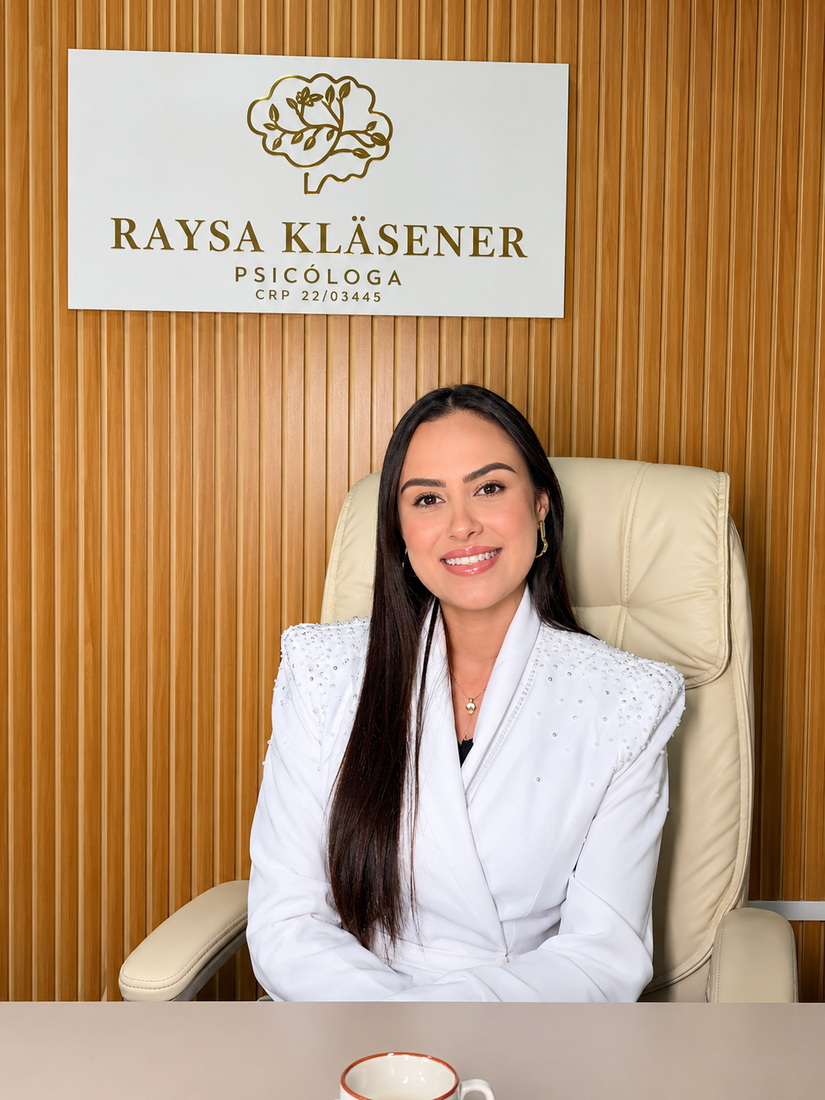 Raysa Kläsener, psicóloga e neuropsicóloga, em seu consultório na Plumē Clinic.